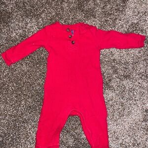 Old Navy Bright Red Kids One Piece Footie